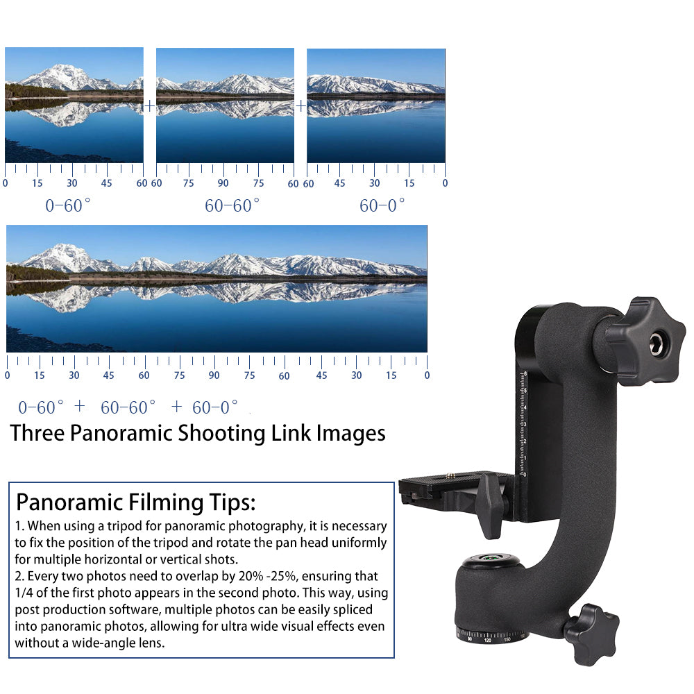 QINGZHUANGSHIDAI Q35 360 Degree Panoramic Gimbal Tripod Connector for DSLR Camera Telephoto Lens QINGZHUANGSHIDAI Q35 360 Degree Panoramic Gimbal Tripod Connector for DSLR Camera Telephoto Lens
